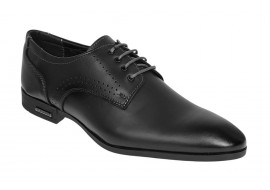 Pantofi barbati eleganti din piele naturala Negru GKR101N